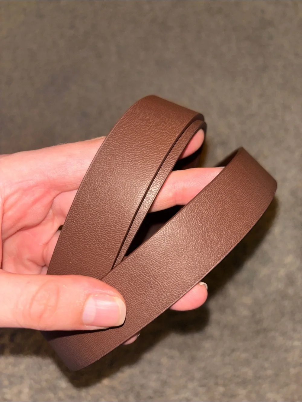 🫈ZARA Faux Leather Belt ~ Chocolate/Gold